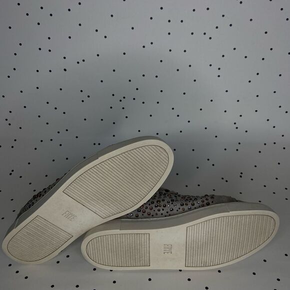 🤎FRYE🤎 ivy deco stud low Deborah sneaker new with box size 9,5 rivets - Picture 7 of 16